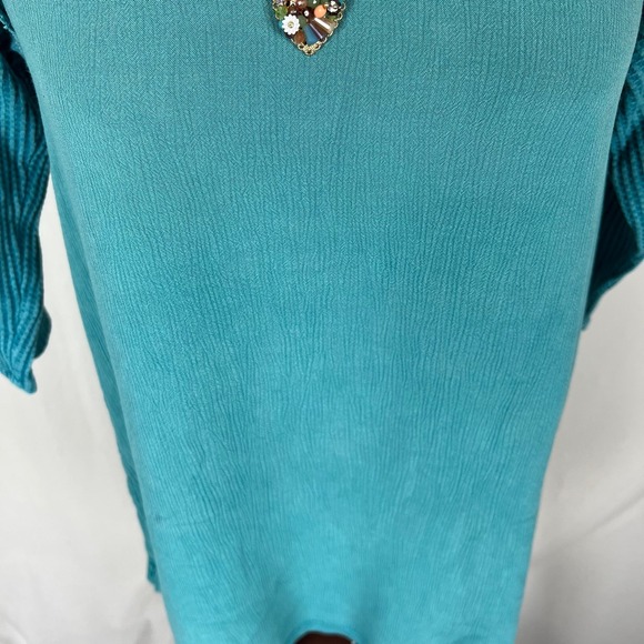 Soft Surroundings Gauze waffle knit tunic top size medium - Picture 3 of 6